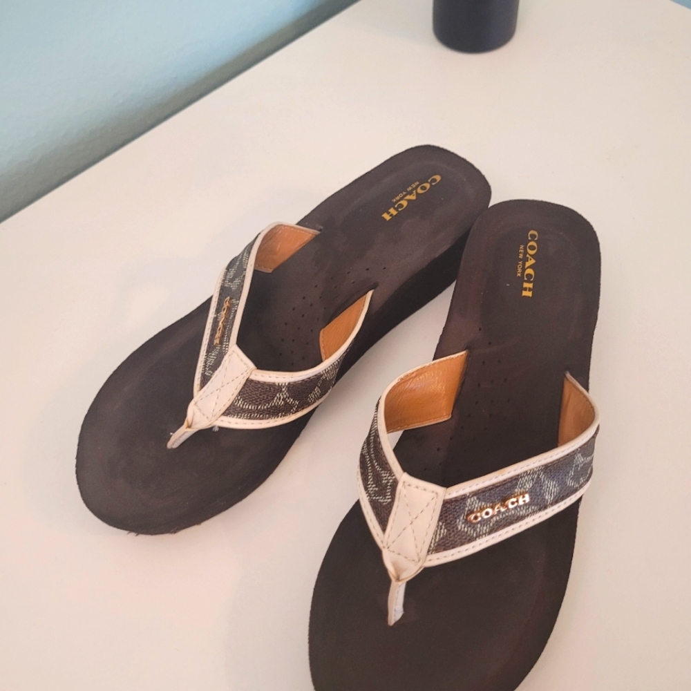 Coach Wedge Flip Flops